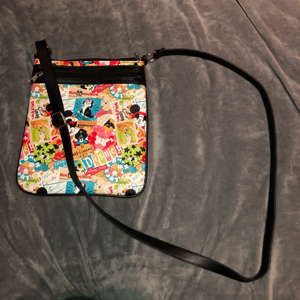 Mickey and Minnie patterned cross body bag